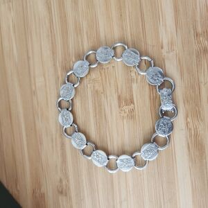 1959 Sarah Coventry "Young and Gay" Floral Disc Vintage Bracelet